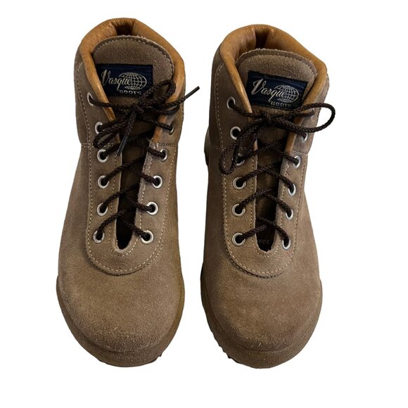 Vasque Waterproof Suede Mountaineering Chic Hiking Gorpcore Boots Size 6 - Picture 4 of 8